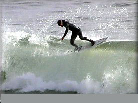 Ride along on top of the breaking lip until you begin to loose your speed